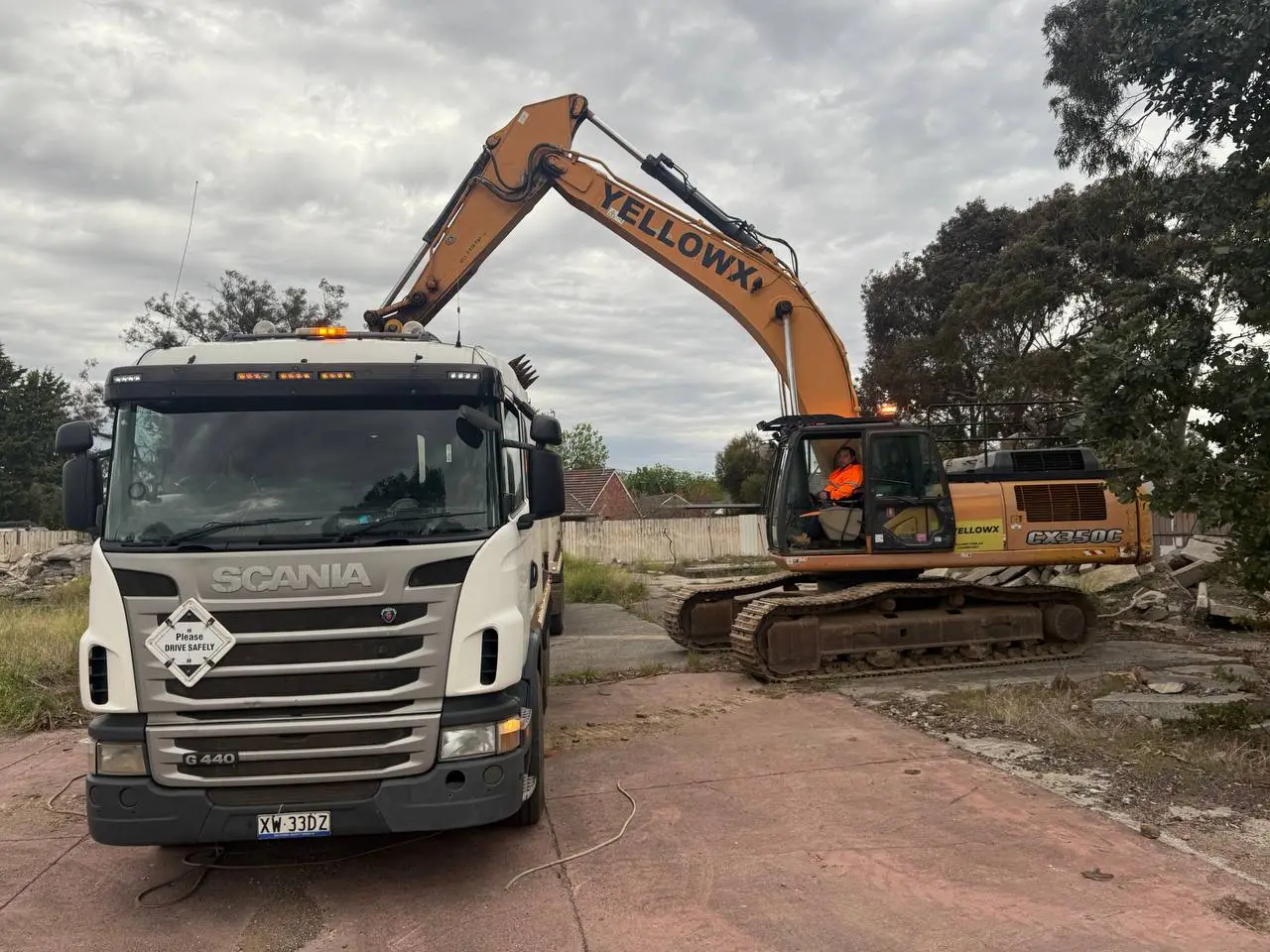 YellowX car park works on a Melbourne site