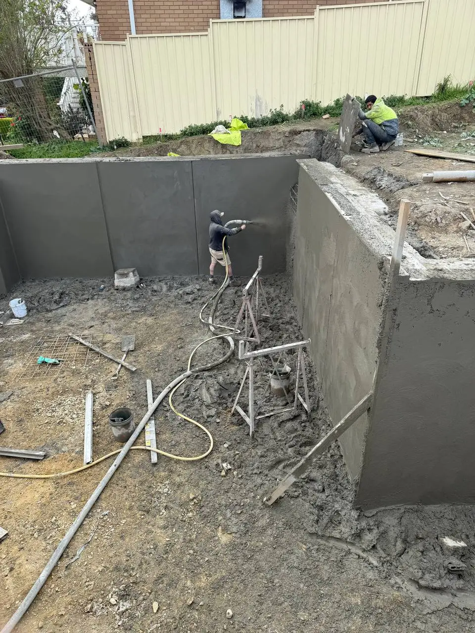 YellowX shotcrete & shoring on a Melbourne site