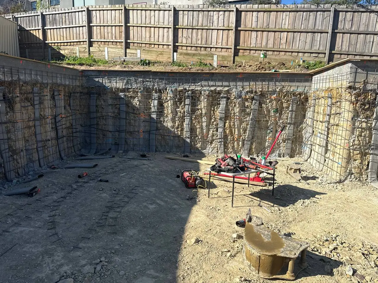 YellowX basement excavation on a Melbourne site