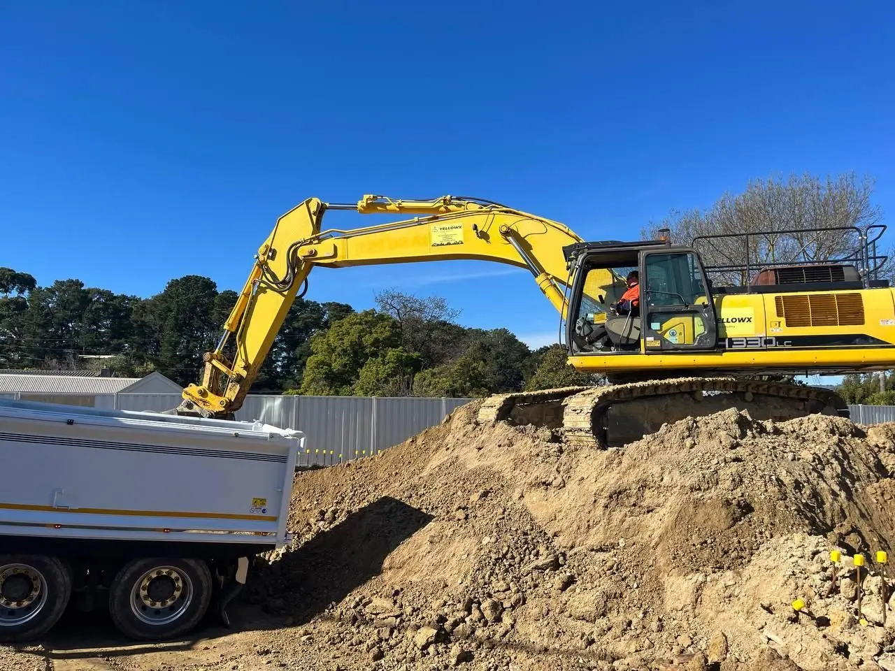 YellowX bulk excavation on a Melbourne site
